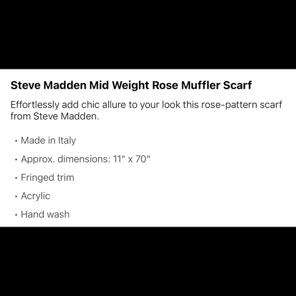 New Steve Madden mid weight rose muffler scarf wrap Christmas 🎁 birthday red - Picture 4 of 4